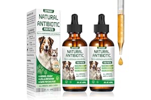 ZZTRMY Natural Antibiotics for Dogs and Cats,Antibiotic for Cats,Dog Antibiotics in Drops,Help with Allergies, Itching, Coughs, UTIs,Skin, Coat, Digestion Care,for All Breeds & Ages,Pet Supplements&Vitamins