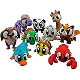 Articulated Animal Figurines – 10 Pcs Flexible Desk Fidget Set, Cute Collectible Decor, Stress Relief Figures for Home & Office