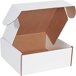 BOX USA BMFL10104 10"L x 10"W x 4"H, White