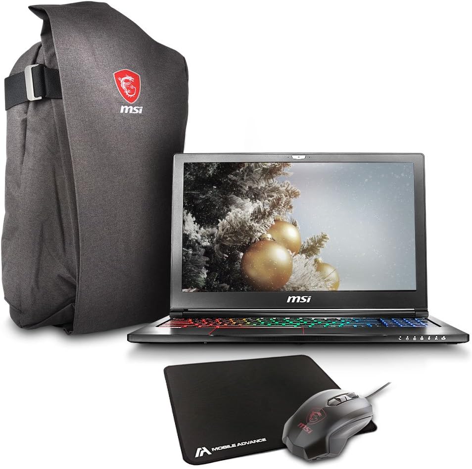 MSI GS63VR STEALTH PRO-078 15.6" MAX-Q FHD Gaming Laptop - Core i7-7700HQ Kabylake, 16GB RAM, 256GB SSD + 1TB HDD, GTX1070 8GB, VR Ready, Win 10 + Gaming Bundle