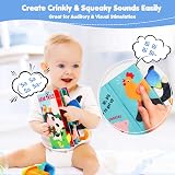 beiens Touch and Feel Crinkle Cloth Baby Book Rainforest Animals 0-12mo view 6