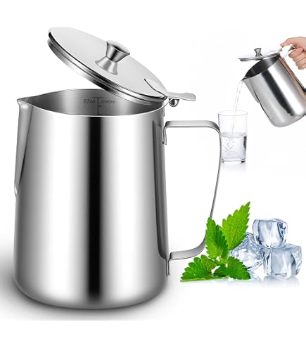 Amazon.com: VINTAGE INOX Black Vintage Inox Milk Jug, 20.3 fl oz