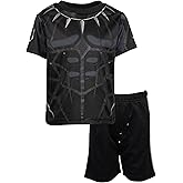 Marvel Avengers Captain America Iron Man Venom Hulk Cosplay Athletic T-Shirt and Shorts Outfit Set Toddler to Little Kid