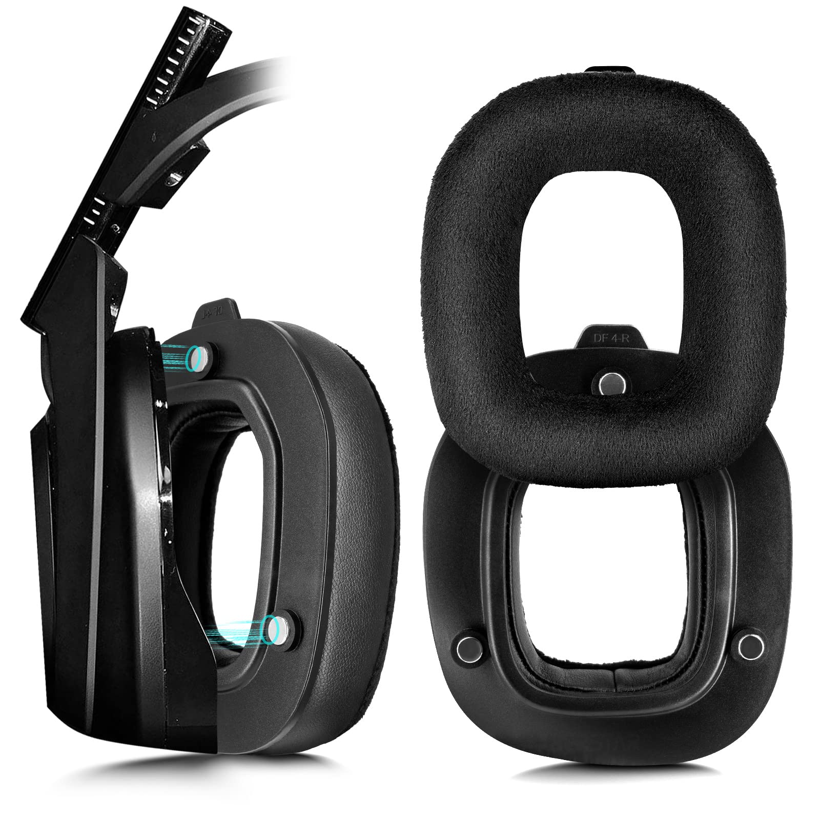 XBERSTAR Astro A40 TR Replacement Ear Pads Cushions for Astro A40TR Headphones (Leather+Flannel earpad)