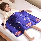 anfie Weighted Lap Pad 2 Pounds, Weighted Blanket Kids(20"*30") Cooling Blanket for Sleeping,Weighted Throw Blanket for Travel Indoor Outdoor (Blue Ocean)