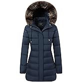 TYBBNY Women's Winter Coat Waterproof Long Puffer Jacket with Detachable Hood