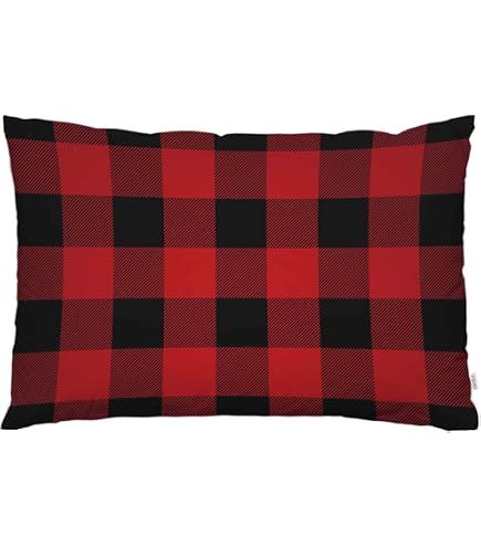 Amazon.com: Wake In Cloud - Plaid Pillow Cases, 100% Washed Cotton