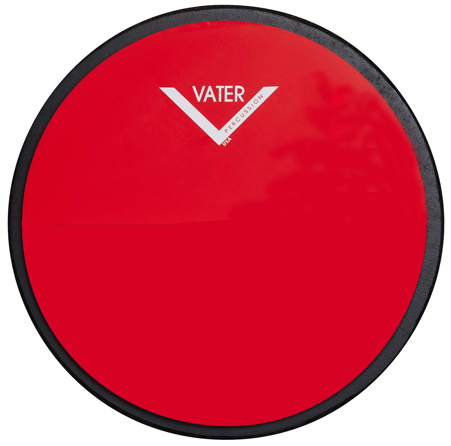 Vater Drumsticks VCB12S - Chop Builder Pad 12" | 30.48cm Soft Single Sided Practice Pad - Red/Black — image 1