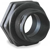 Banjo Polypropylene Bulkhead Tank Fitting, 1/2" Pipe Size, FNPT x FNPT Connection Type