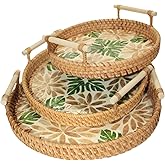 Handwoven Shell Accent Set, Built to Last with Natural Materials, Versatile Styling Choice for Any Space, Includes Nestable Storage-Saving Design, Crafted for More Style Across Your Home