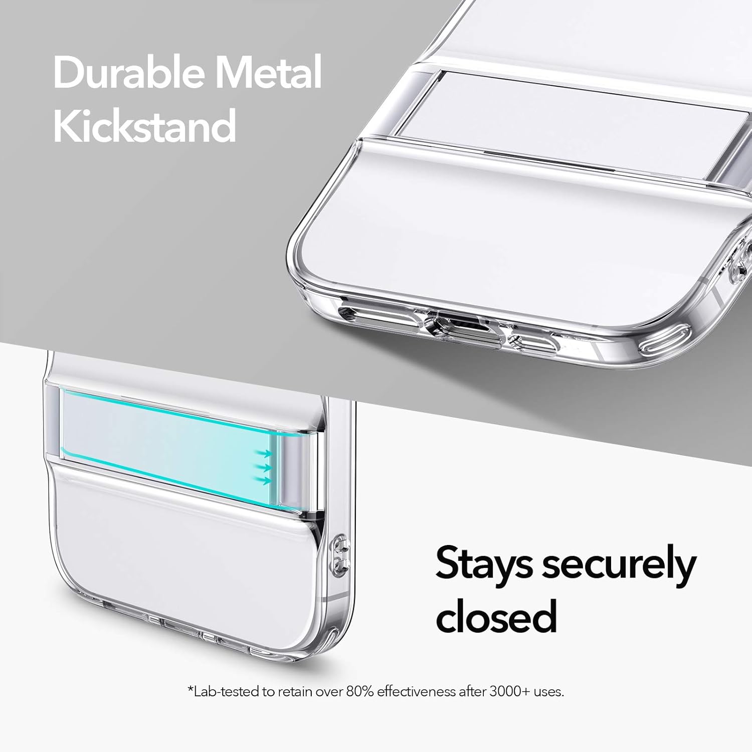 ESR Metal Kickstand Compatible with iPhone 12 Case/iPhone 12 Pro Case [Patented Design] [Two-Way Stand] [Reinforced Drop Protection] Flexible TPU Soft Back for 2020 6.1-Inch – Clear: Electronics