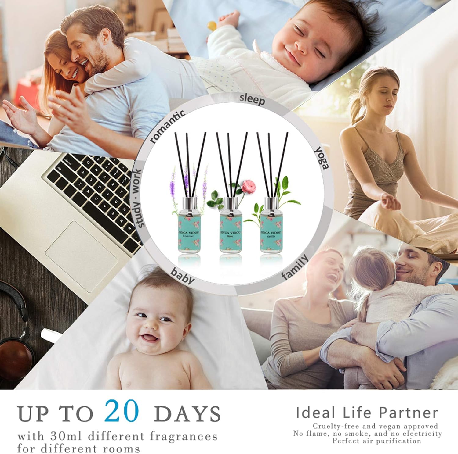 Binca Vidou Reed Diffuser Set of 3 - Image 4
