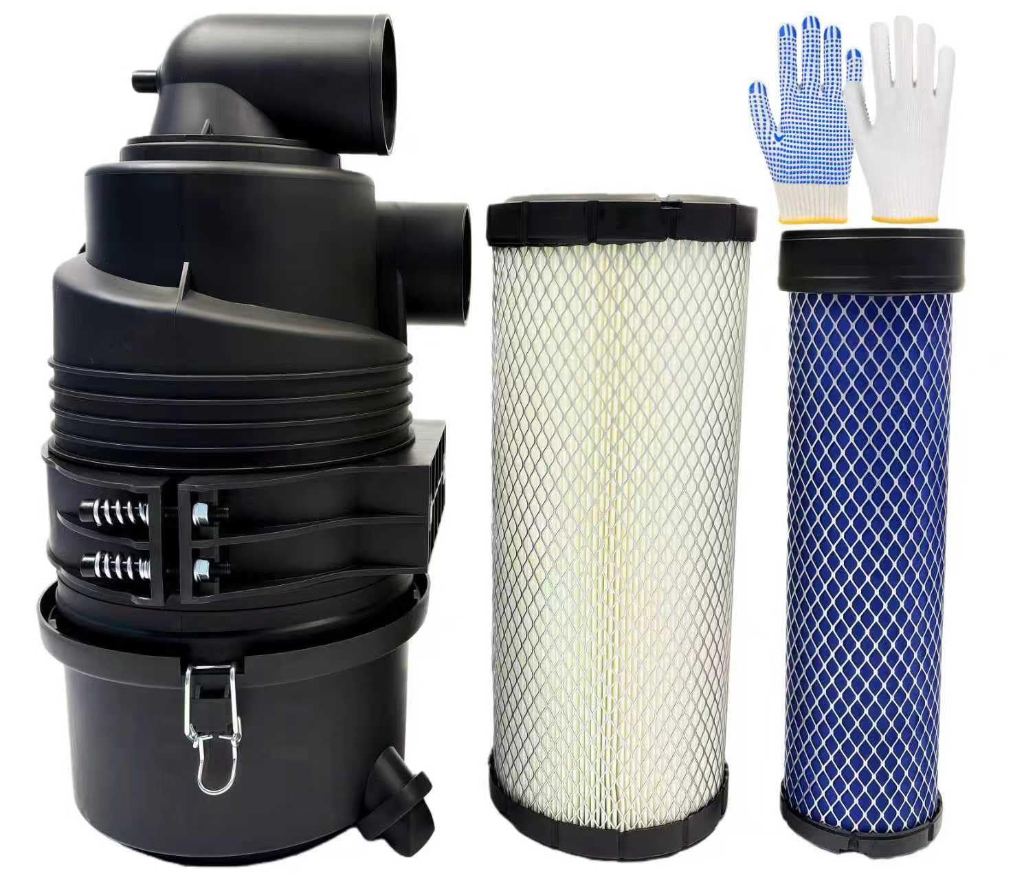 Photo 1 of G065411 G065433 Air Cleaner Housing (P822768-P822769) Air Filter Set Compatible with Bobcat FPG Radialseal Loader 974 975 Engine 6673892 6666333 6666334,Air Filter Housing Cover