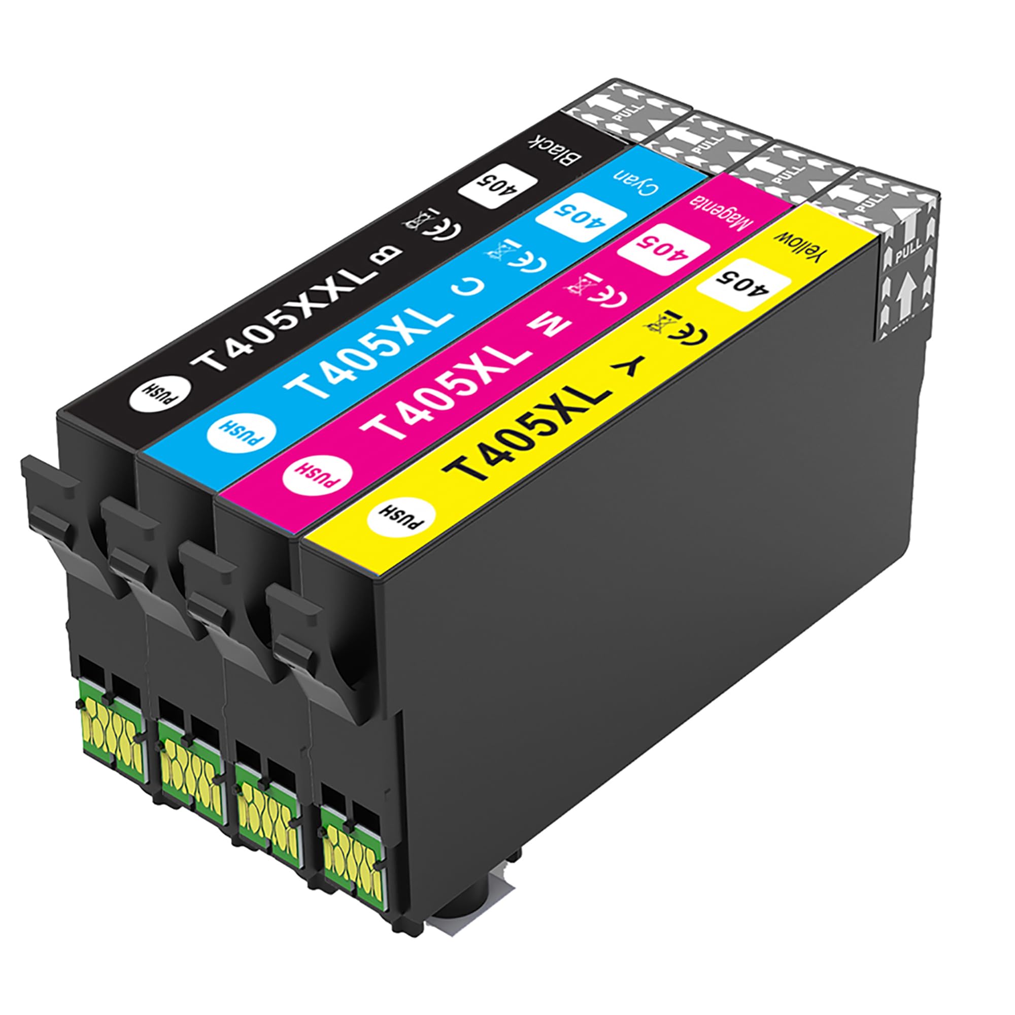 Pure-Color 4 Packs 405XL Ink Cartridge Replacement For Epson Workforce Pro WF-7830DTWF WF-4820DWF WF-3820 WF-7840DTWF WF-4830DTWF WF-4820DWF WF-3825DWF WF-4825DWF WF-7835DTWF Printer