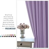 PONY DANCE Taro Purple Bedroom Blackout Curtains 46x54 2 Panels Eyelet view 7