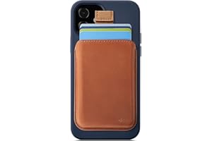 Distil Union Wally Junior | Apple MagSafe-Compatible Wallet, Leather Card Holder for iPhone, with Quick Access Pull-Tab