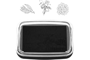 SNOMEL Ink Pads for Stamping, Permanent Fabric Ink Pad, Craft Fingerprints Ink Pad, DIY Washable Stamp Ink Pad for Paper Wood
