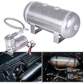 CNRAQR 150 PSI Air Compressor with 1.6 Gallon 200 PSI Air Tank Aluminum Air Compressor Onboard System 12V 1/4NPT for Train Truck Trailer Train Auto Air Lift Suspension Heavy Duty Air Horn Compressor