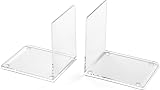 Osco Acrylic Bookends with Clear Rubber Pads Non Slip 6 Pair H10.2 x W8 x D10 cm view 2