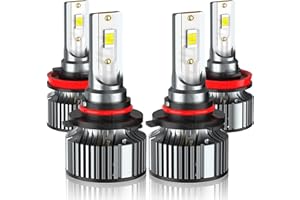 XWQHJW Compatible For Dodge RAM 1500 2500 3500 High and Low Beams Light Bulbs 2009 2010 2011 2012 2013 2014 2015 2016 2017 2018 2019 2020 2021 2022 2023, 6500K White, 500% Brightness, Plug n Play, Pack of 4