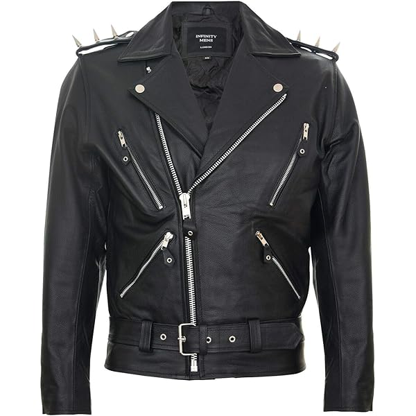 ジャケット・アウター FEKETE  DENIM BIKER JACKET Men's Black Denim Biker Jean Jacket Classic Motorcycle Style