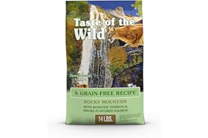 Taste Of The Wild Rocky Mountain Grain-Free Dry Cat Food With Roasted Venison & Smoke-Flavored Salmon 14lb (Pack of 1)