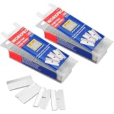 WORKPRO 200-Pack Single Edge Razor Blades, Carbon Steel Scraper Blades | Industrial Scraper Razor Blades, High Carbon Steel One Edge Razor Blades for Paint, Sticker &amp; Label Removal