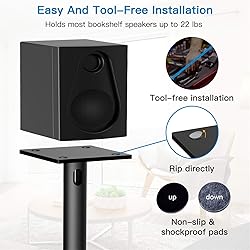 PERLESMITH Universal Floor Speaker Stands 26 Inch