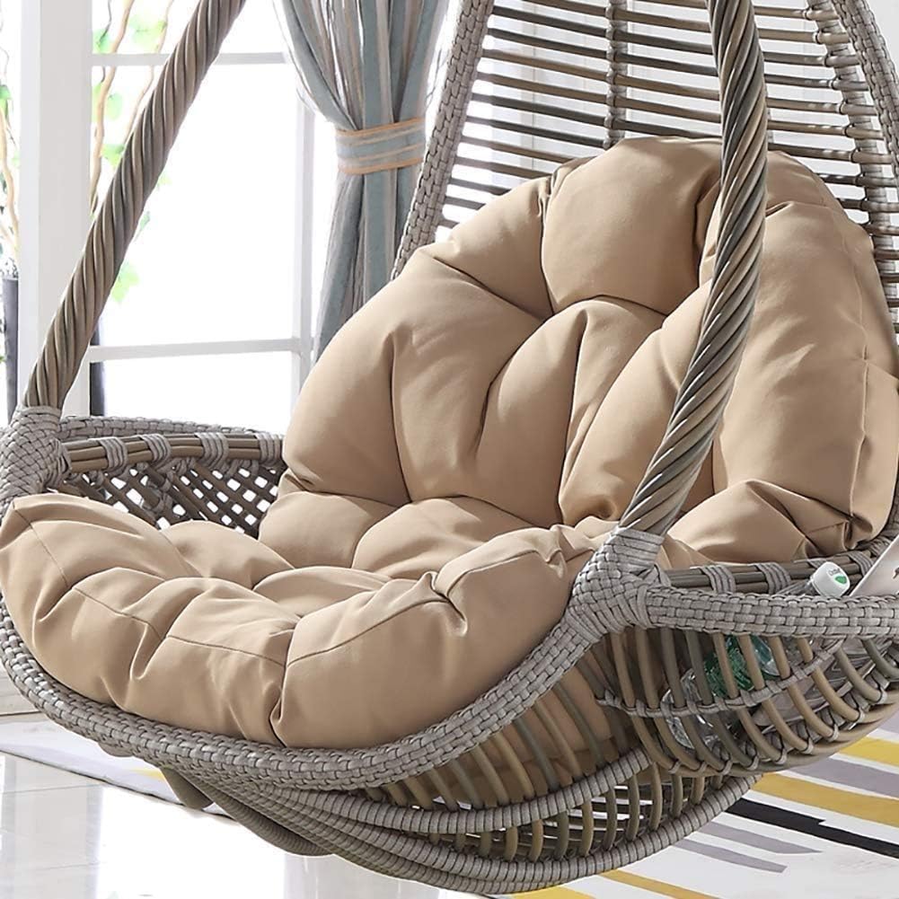 YBZX Wicker Rattan Egg Cushion Non slip Soft Rocking Chair Cushion Without Bracket Indoor Balcony Mat