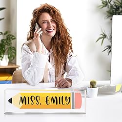 Custom Teacher Name Plate for Desk - Personalized