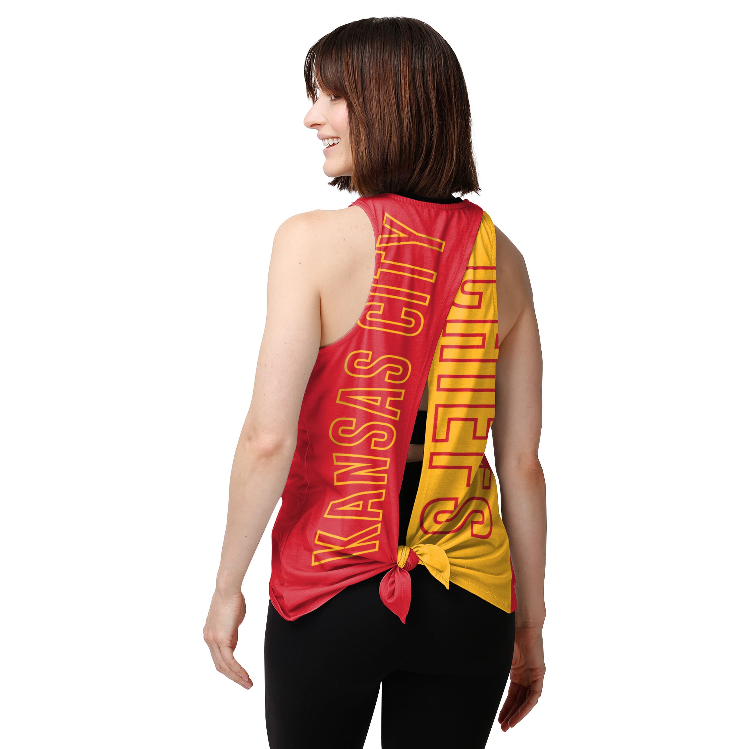 FOCO Kansas City Chiefs NFL Womens Tie-Breaker Sleeveless Top - XL Image