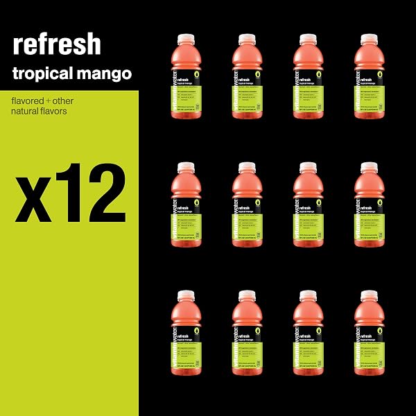 VITAMINWATER REFRESH ELECTROLYTE ENHANCED WATER W/VITAMINS, TROPICAL MANGO DRINKS, 20 FL OZ, 12 PACK
