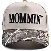 Mommin Trucker Hat for Women Embroidered Mom Baseball Cap Adjustable Canvas Vintage Hat for Casual Wear