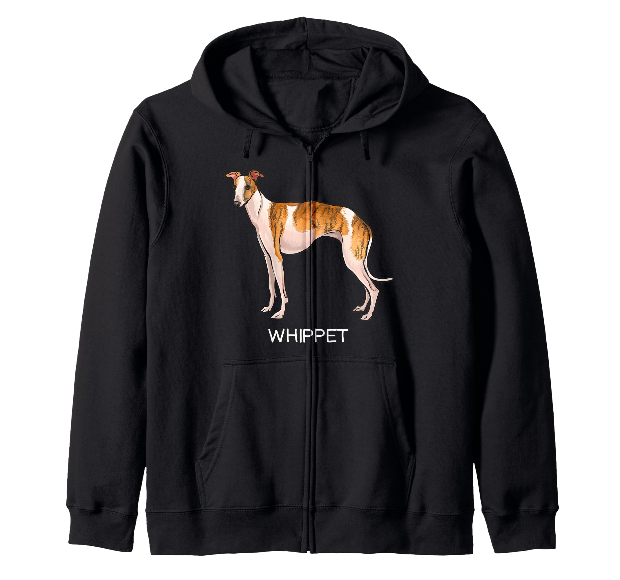 Whippet Crazy Dog Lover Zip Hoodie