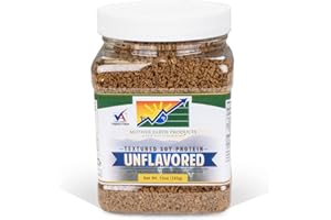 Mother Earth Products Textured SOY Protein Unflavored, Quart Jar, 10 oz