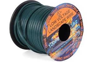 QNIAIE 18 Gauge 2 Conductor Wire - SPT-2 Green Wire 100FT - 18 AWG Stranded Wire - Direct Burial Electrical Wire for Landscape Lighting