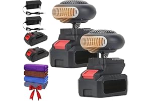 2026 New Battery Operated Heater, Battery Powered Heater, 1500mah Rechargeable Space Heater with Anti-Tilt, Quiet Long Heatin