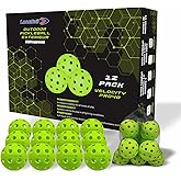 Longsail P40 Outdoor Pickleballs Non-Friable & Non-Deformable USAPA Durability Indoor Pickle Ball Leisure Sports Beginners Club Neon Green 3/12/36 Pack