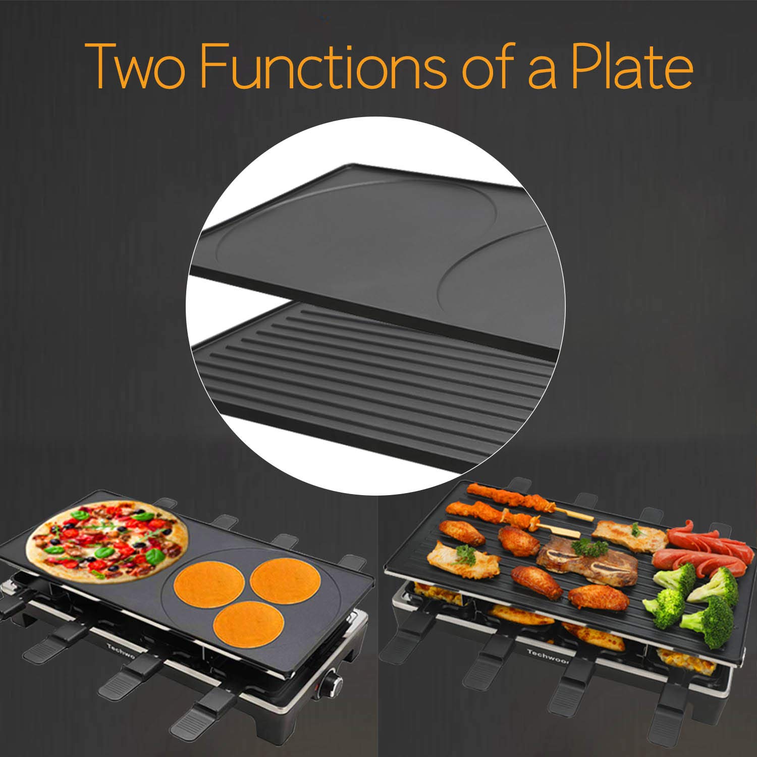 Techwood Smokeless Grill indoor Grill Power Electric Grill, Compact