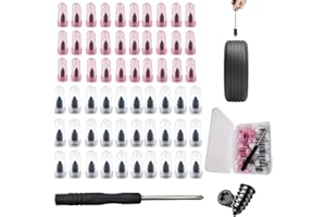 60 PCS Tire Repair Rubber Nail Kit with 2 Sizes, Tire Repair Rubber Nail, Screw in Tire Repair Kit Tire Repair Screws Vacuum 