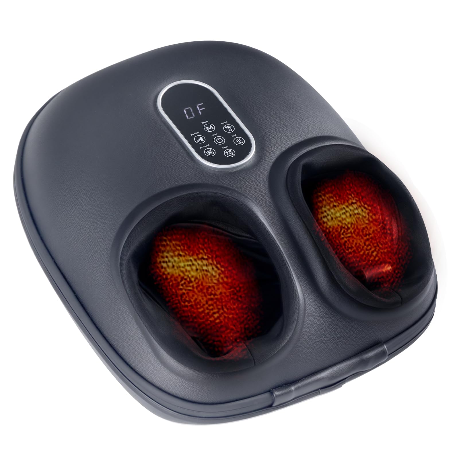 NEWBULIG Foot Massager Machine with Heat, Air Compression and Deep Kneading, 6 Modes Shiatsu Foot Massager for Muscle Relief, Valentines Gifts for Women, Men and Parents