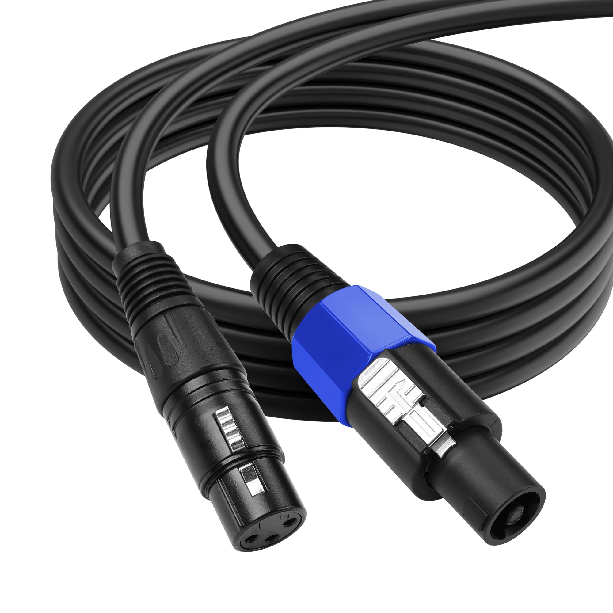 SinLoon Speakon to XLR Cable 18AWG 3Pin Female Audio Extension With Twist Lock for Amplifier Pro DJ PA Stage (1.8M/6FT Male)