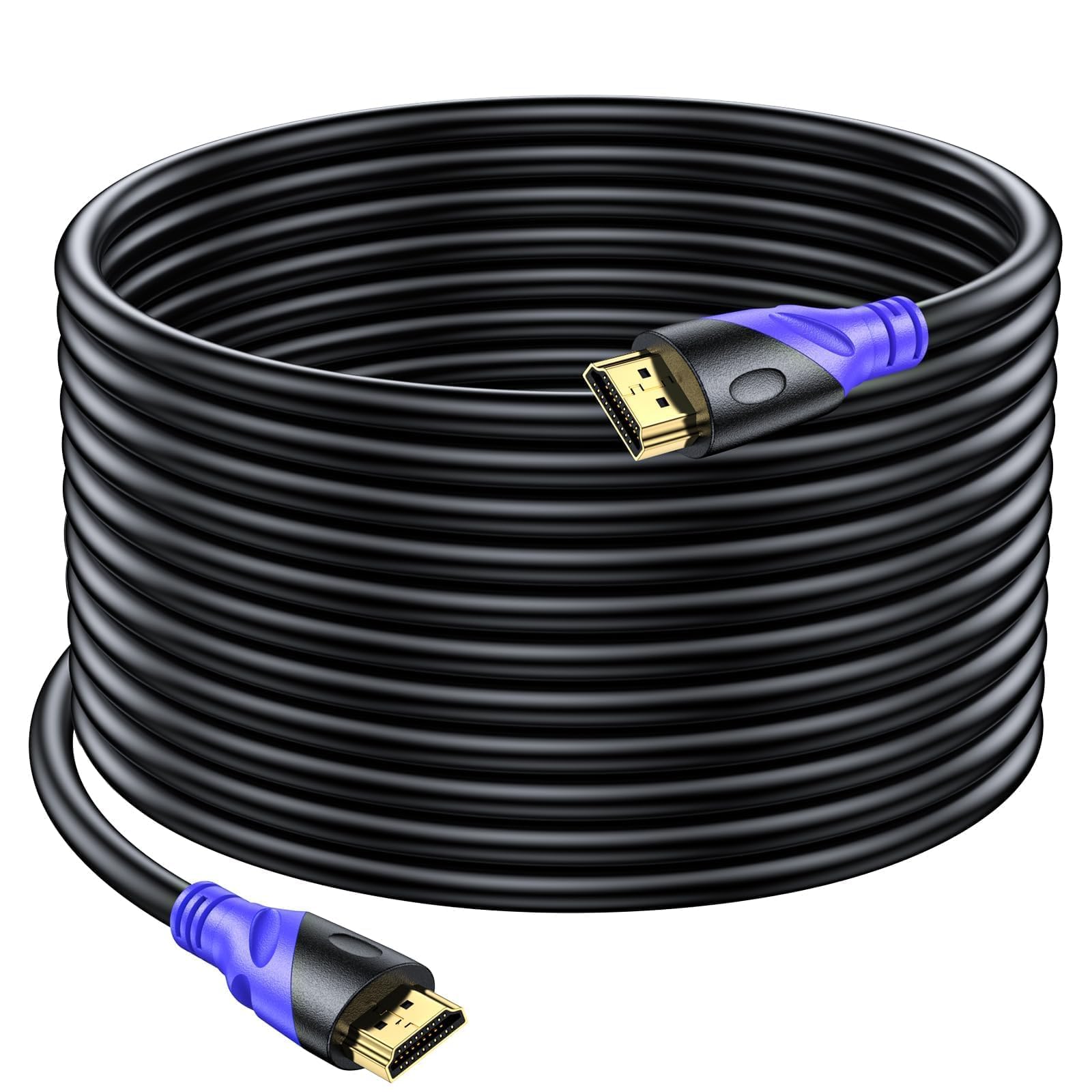 Rommisie 4K/60HZ HDMI Cable 20M (HDMI 2.0,18Gbps) Ultra High Speed Gold Plated Connectors,Ethernet Audio Return,Video 4K,FullHD1080p 3D Compatible with Blu-Ray,TV, Playstation, PS3, PS5, PC, HDTV — image 1