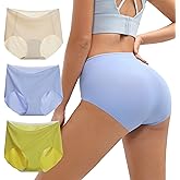 INNERSY Women's Seamless No Show Underwear Quick Dry Panties Nylon Briefs 3-Pack