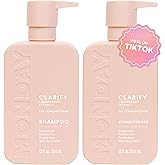 MONDAY HAIRCARE Clarify Shampoo and Conditioner Set 12oz for Oily Hair, Made with Grapefruit Extract, Coconut Oil, Shea Butte