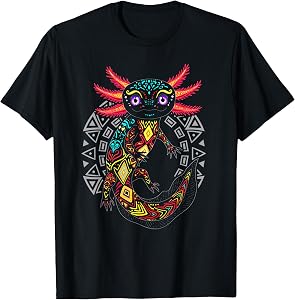 Axolotl Art Mexico Aztec Mexican Amphibian Salamander T-Shirt