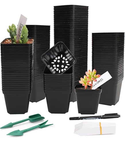 Amazon.com: Growers Solution 2.5 inch Square Greenhouse Pots