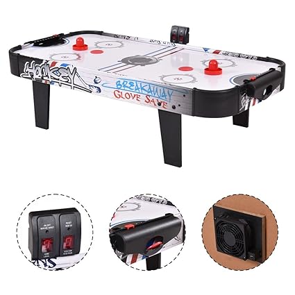 Amazon Com 42 Air Powered Hockey Table Game Room Indoor Sport