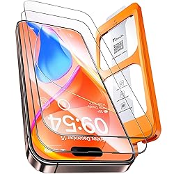 TOCOL for iPhone 15 Pro Screen Protector, [9H