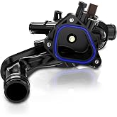 Engine Coolant Thermostat and Housing Assembly with Sensor, FIt for Mini | Compatible with 4Cyl 1.6L Mini Cooper 2007-2013, Countryman 2011-2012, Replaces 902-812 11537534521